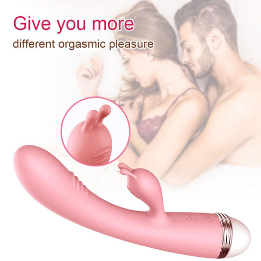 Pink Waterproof Silicone Rabbit G-Spot Vibrator – Dual Stimulation, Clitoral