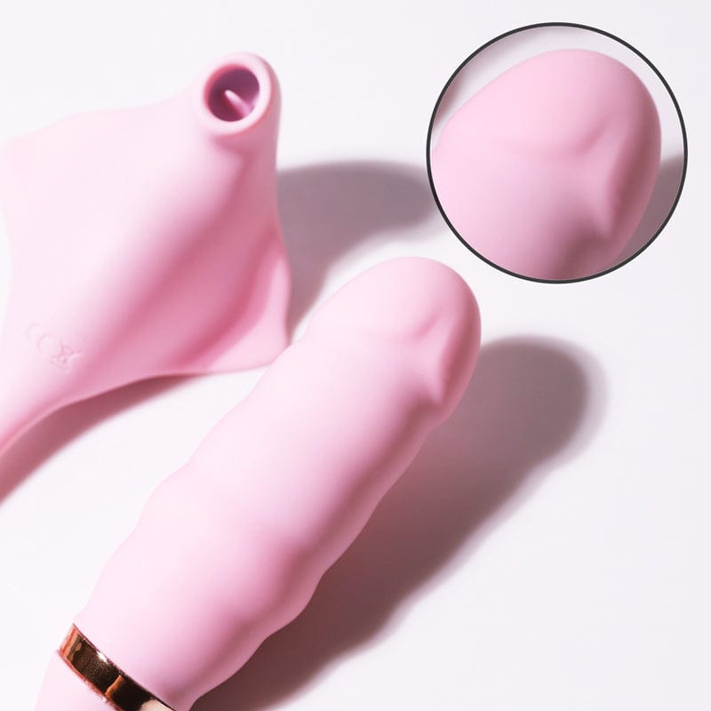 Telescopic Sucking Vibrator Wand – 9 Thrusting & 9 Suction Modes