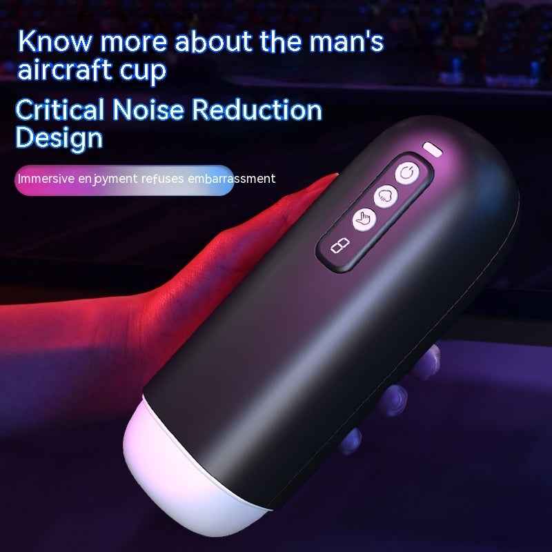 Aircraft Cup Sucking Masturbator – 8-Freq Suction & Vibration, Voice Response