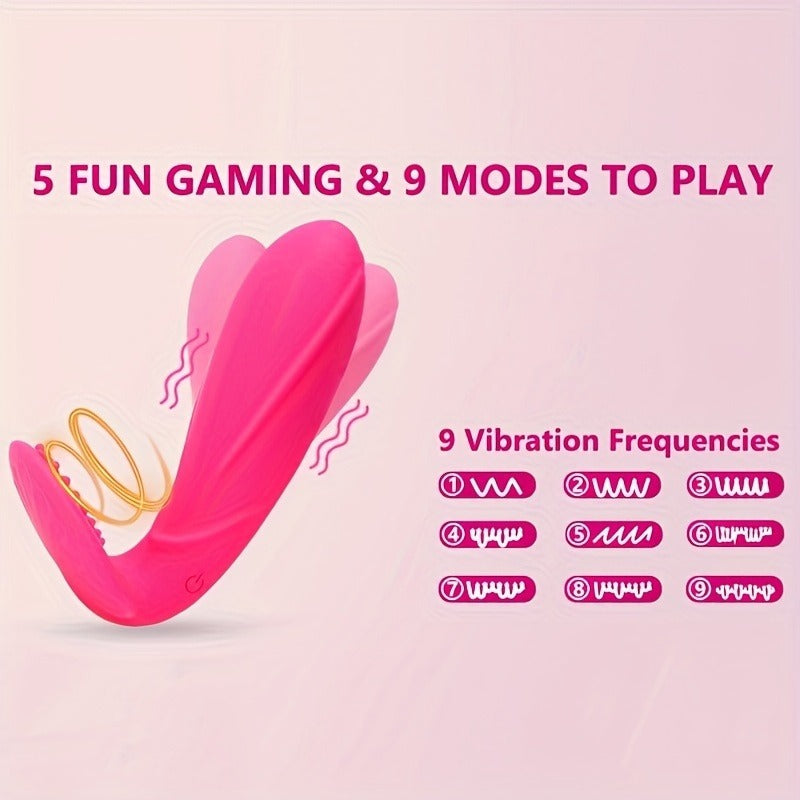 Rose Red Wearable Couples Vibrator – 210g, Hands-Free Dual Stimulation Toy