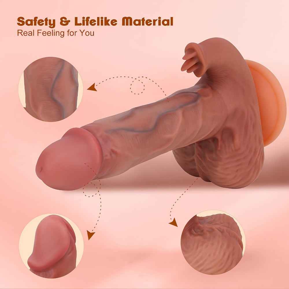 Skin-Tone Vibrating Realistic Dildo – 22.5cm Package, 660g, Lifelike Texture