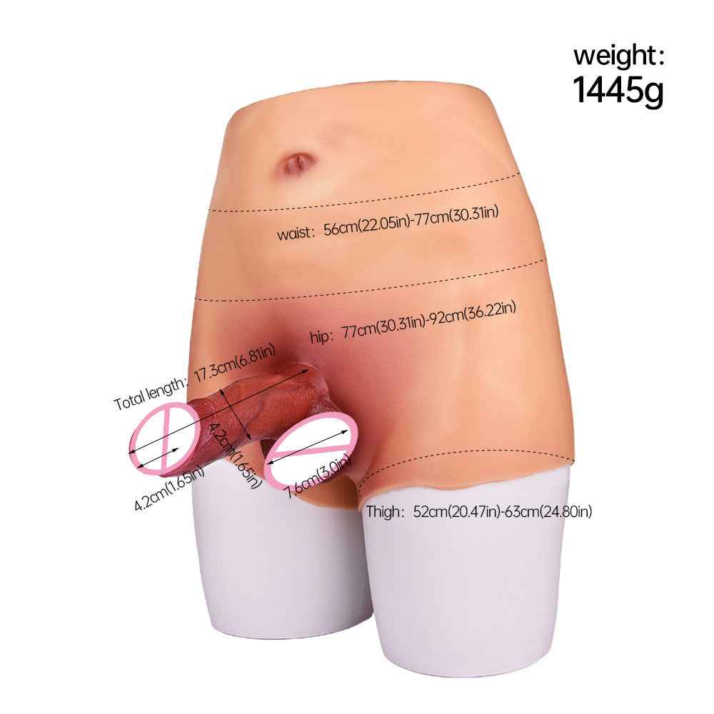 Skin-Tone Strap-On Dildo – Liquid Silicone Wearable Harness Toy for Women & Couples
