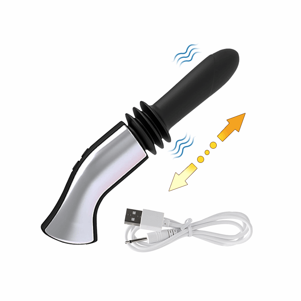 Vibrating Automatic Sex Machine for Women – 10 Speeds, Heating, Dildo Stimulator | Golden / Silver / Purple