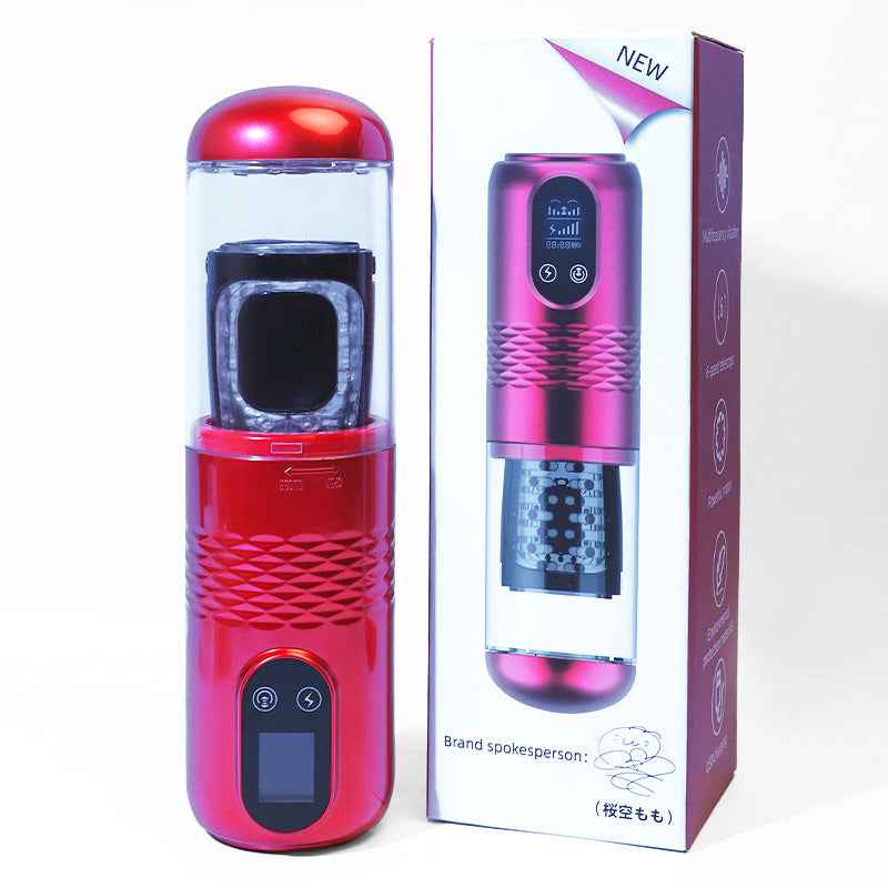 LG383 Red Diamond Airplane Bottle Masturbator – 317mm, Vibration & Telescopic, Silicone ABS