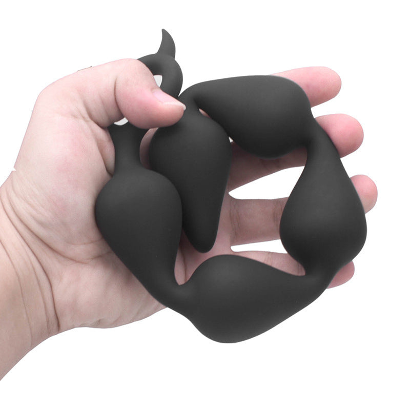 Black Silicone Couples Interaction Toy – 166g, Soft Body-Safe, Adult Play