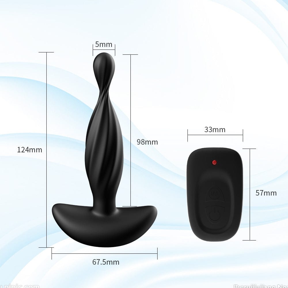Black Waterproof G-Spot Anal Plug Vibrator – Male Prostate Massager, USB