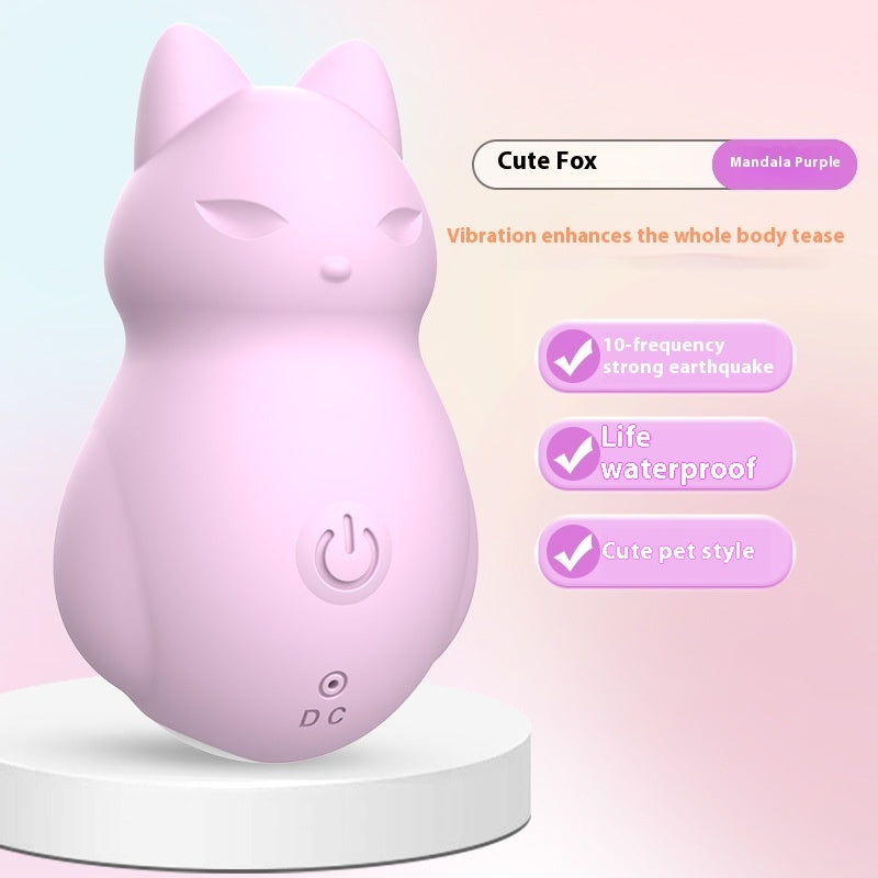 Fox & Rabbit Disguise Vibrator – 10 Modes, 60min Battery, Silicone, Pink/Purple/Yellow