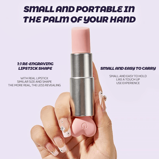 lipstick vibrator opened to show the clitoral tip