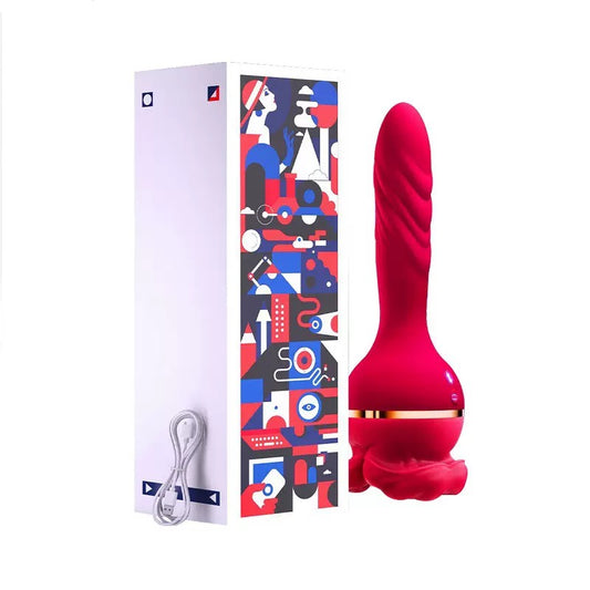 Vibratore a forma di rosa – Leccata con lingua + Suzione + Punto G (vs 1-2 funzioni)