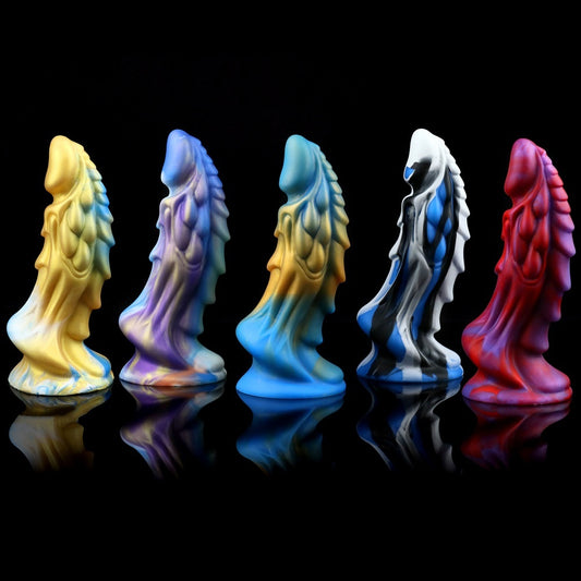 Lin Bear Liquid Silicone Fantasy Dildo – 10 Mixed Color Options, Unisex