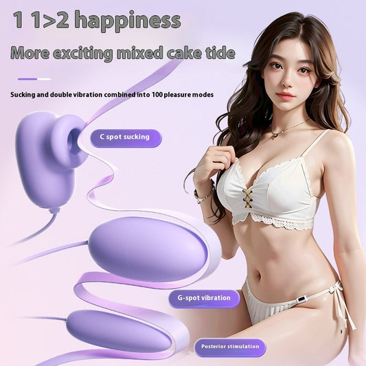 Funny Egg Vibrator Set – Suction Cup + Round + Bullet, Silicone ABS, 1hr Battery