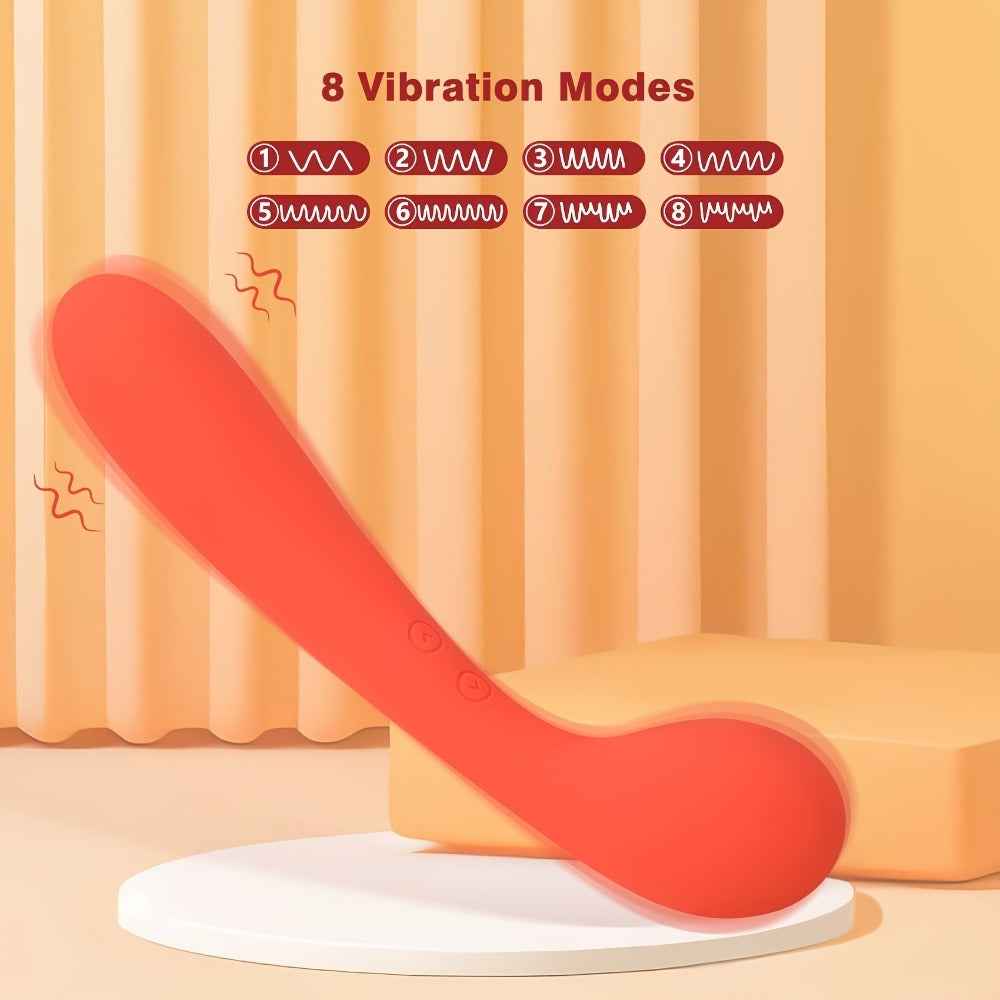 Orange Vibrating G-Spot Stimulator – Compact 10.8cm Round, 220g, Rechargeable