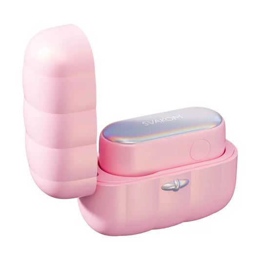 app controlled clitoral suction vibrator in earbud charging case