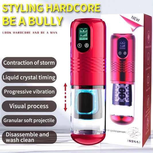 LG383 Red Diamond Airplane Bottle Masturbator – 317mm, Vibration & Telescopic, Silicone ABS