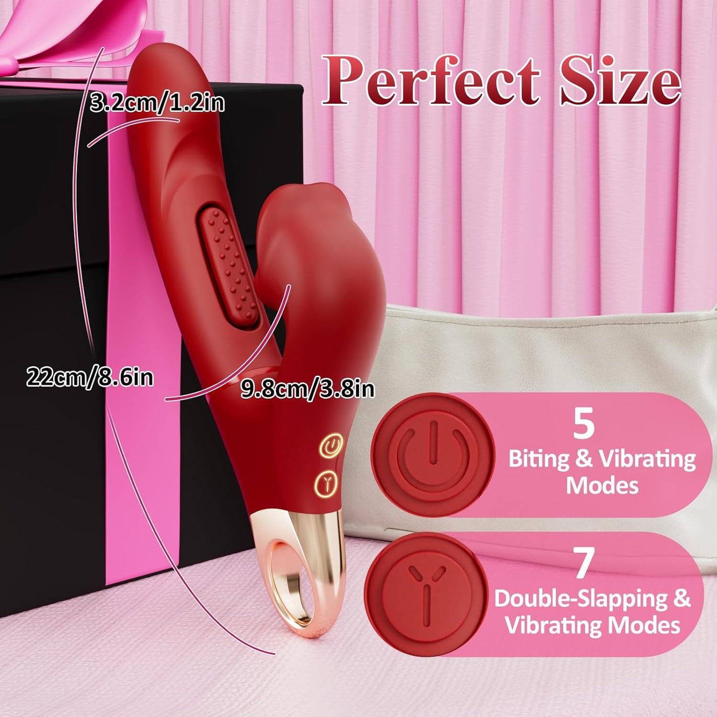 Pull Ring Rose Muncher Biting Tongue Flapping G Spot Vibrator