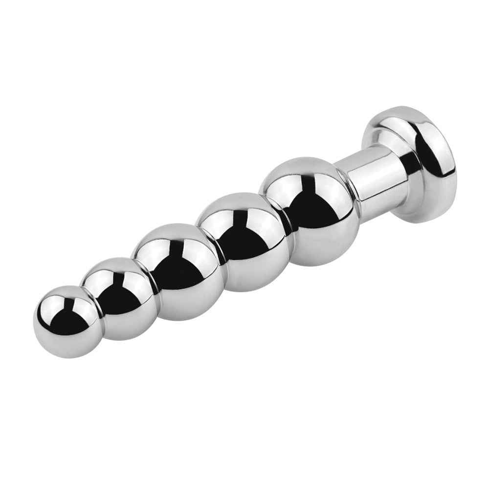 Iron Tree Metal Anal Plug – Silver, Blue Base, Massage & Stimulation Toy