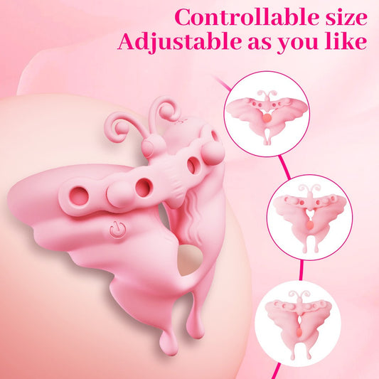 Butterfly Nipple Vibrators with Remote Control – 12 Modes, Adjustable Fit, IPX6 | Pair