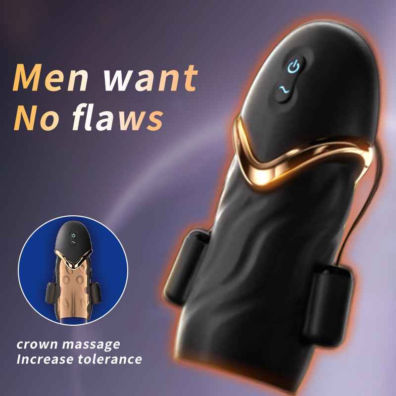 YY973 Electric Auto Penis Trainer – Pebble Inner, 3-Step Vibration, Stamina Training