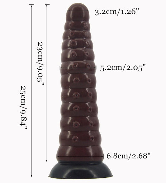 Studded Silicone Anal Plug – 25x6.8cm, 4 Colors (Pink, Black, Gold, Stallion)