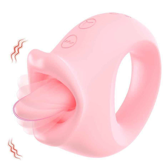 Tongue Licking Clitoral Vibrator – Silicone ABS, Handheld Electric, Pink