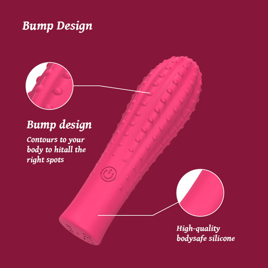 Rose Red Silicone Mini Clitoral Vibrator – Compact, Manual Control, Body-Safe