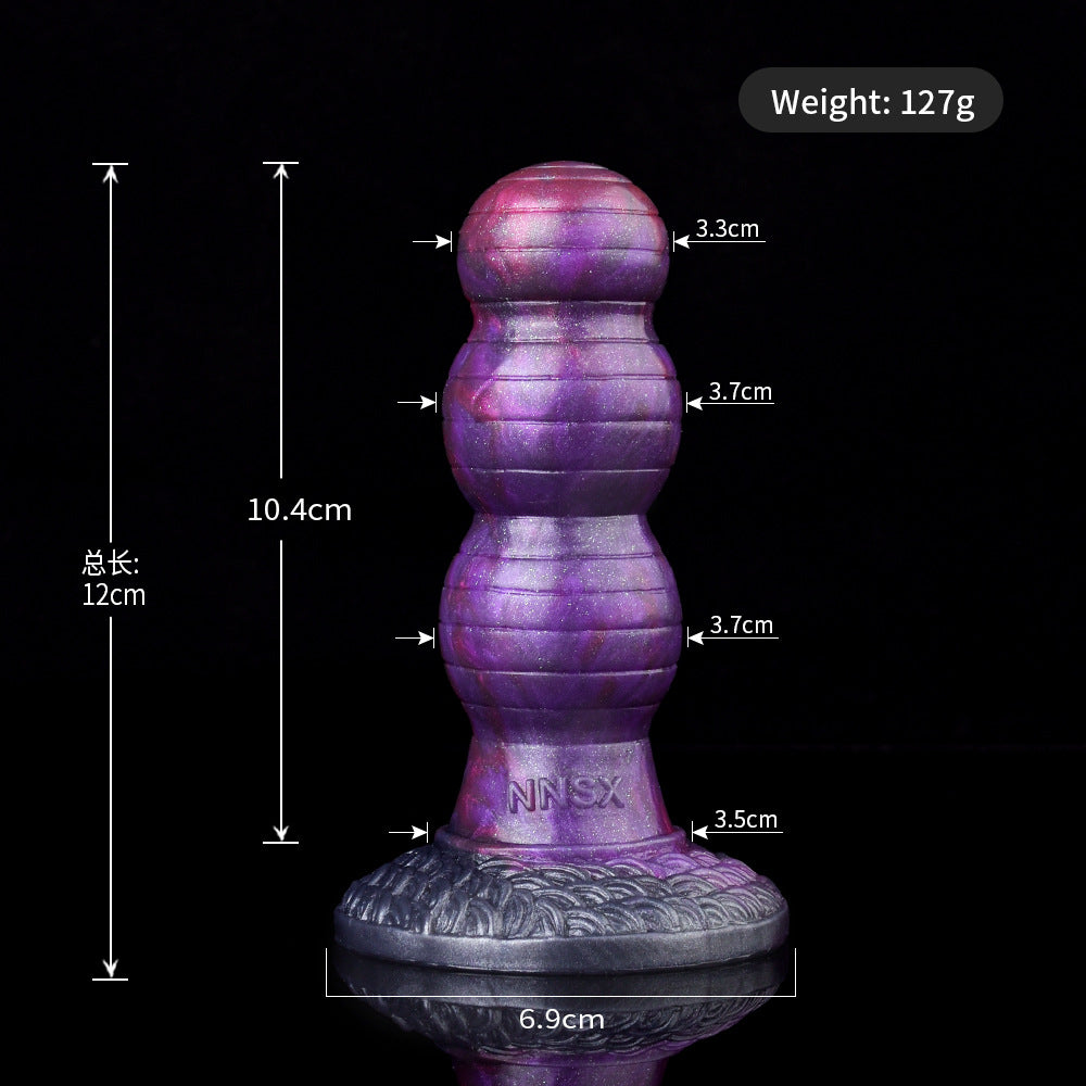 Liquid Silicone Backyard Masturbation Going Invisible Wearing Orgasm Sex Toys Small Anal Plug
