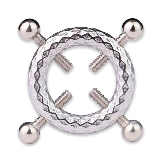 QK-C8005 Stainless Steel Nipple Clamp Set – Chain, Bell & Leather Strap Options