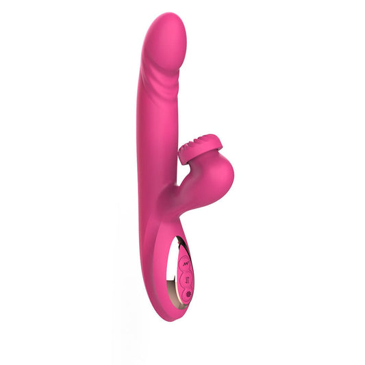 Thrusting Rabbit G-Spot Vibrator – Mauve & Red, Dual Stimulation