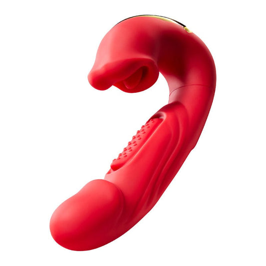 4-in-1 G-Spot Vibrator – Mouth Biting, Tapping, Licking & Suction