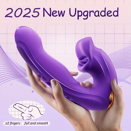 Rose Muncher Clitoris Biting Rolling Ball G Spot Vibrator