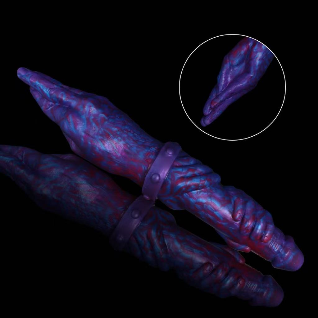 Double-headed penis androgynous palm animal dildo double-headed dragon sex toy anal plug