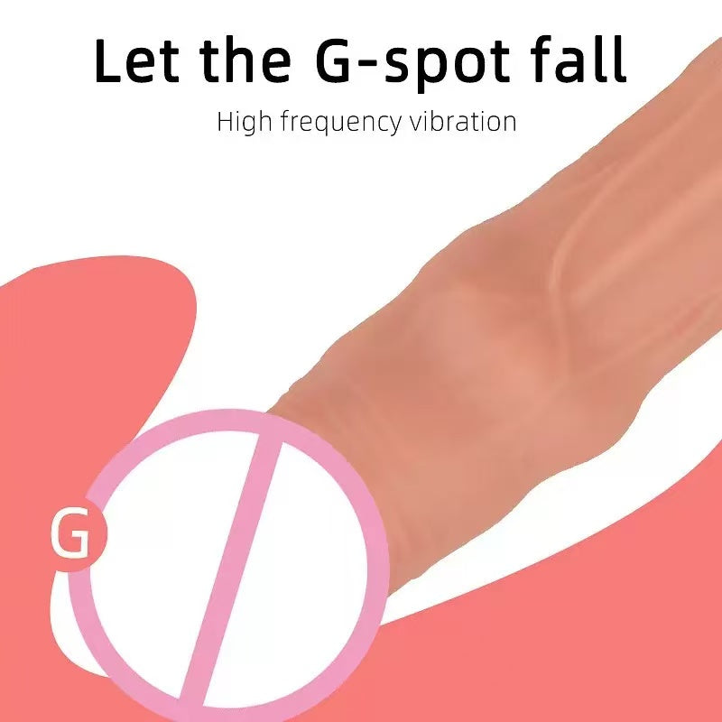 Vibratore realistico con movimento a spinta per punto G – Asta telescopica da 26,4 cm