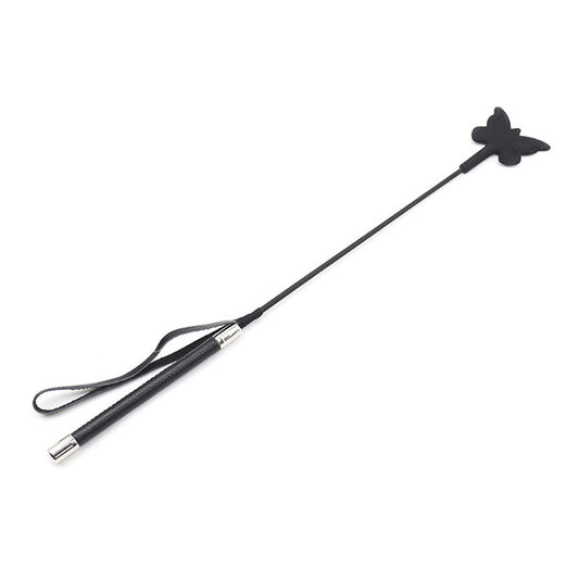 Silicone BDSM Whip – 4 Paddle Shapes (Heart, Hand, Foot, Butterfly), Black SM Toy