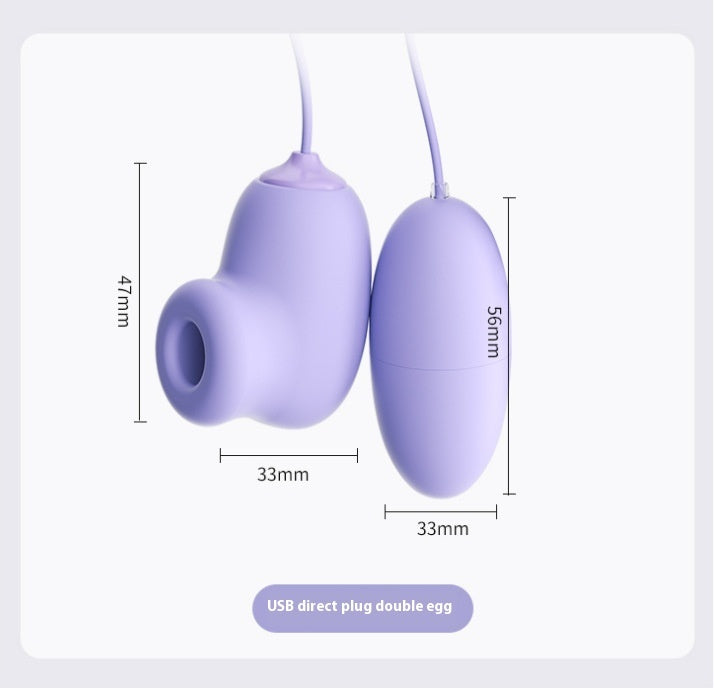 Funny Egg Vibrator Set – Suction Cup + Round + Bullet, Silicone ABS, 1hr Battery