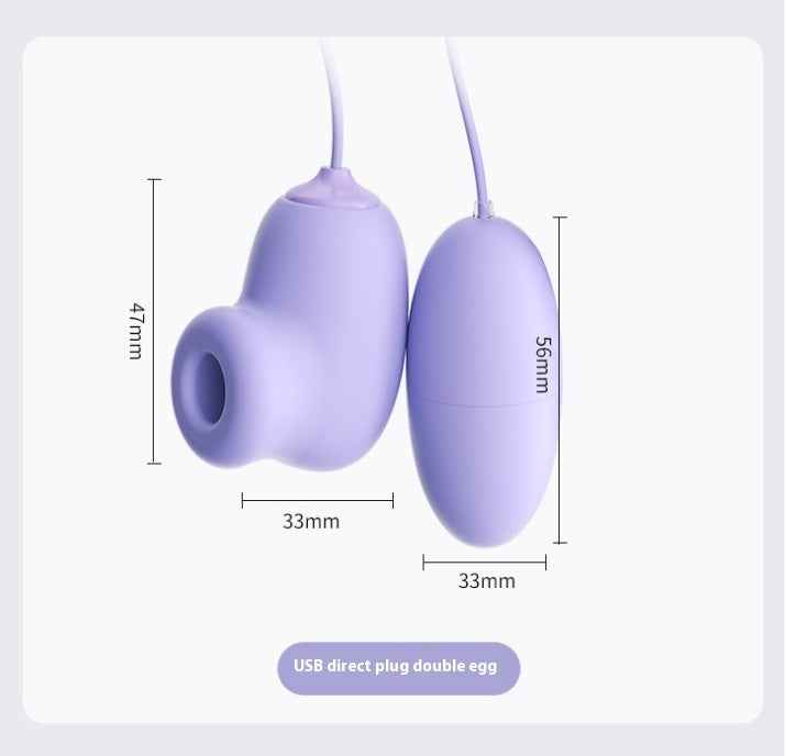Funny Egg Vibrator Set – Suction Cup + Round + Bullet, Silicone ABS, 1hr Battery