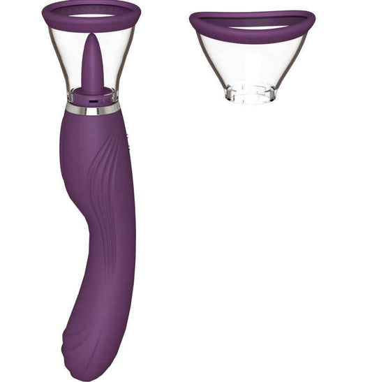 246mm Clitoral Suction Vibrator – 40dB Quiet, ABS Silicone, Rose & Purple