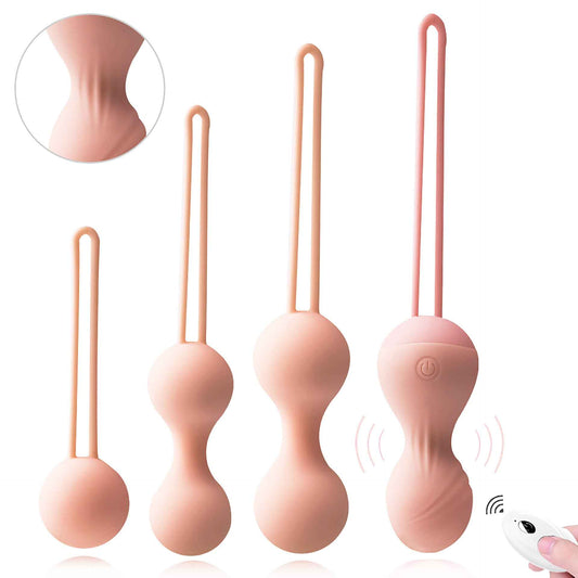 Silicone Kegel Ball Set – Vaginal Dumbbell 1/3/4-Piece, Pelvic Floor Exercise Toy