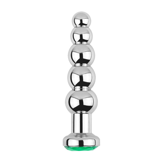 Iron Tree Metal Anal Plug – Silver, Blue Base, Massage & Stimulation Toy
