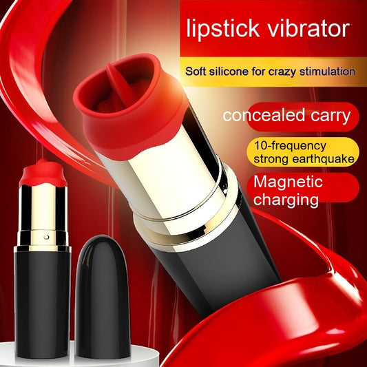Red ABS Tongue Licking Disguise Egg Vibrator – Battery Powered, Discreet Design