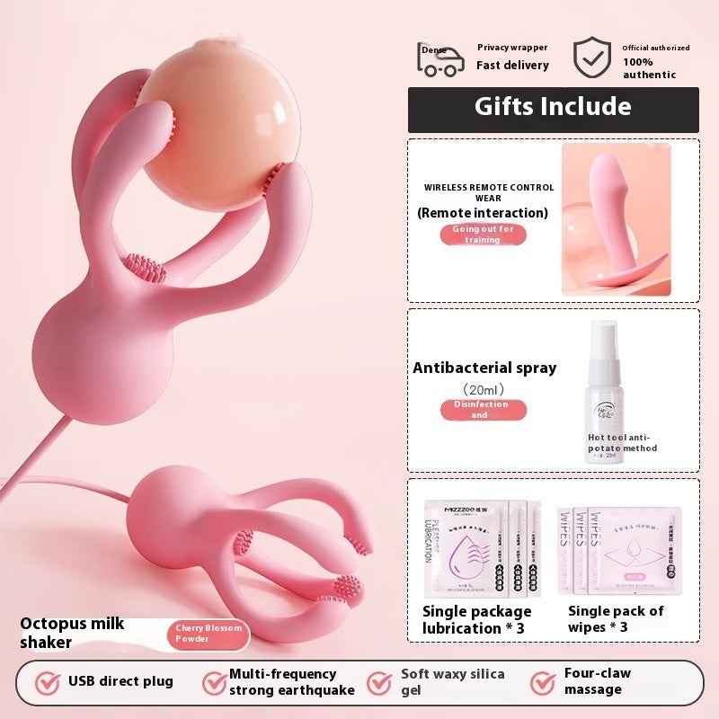 Octopus Nipple Vibrator Set – Enhance Your Intimate Play with 6 Unique Sensations