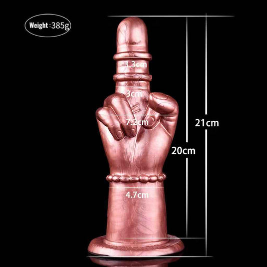 Index Finger Shape Silicone Fantasy Dildo – 7.2x21cm, Anal Plug & Massager