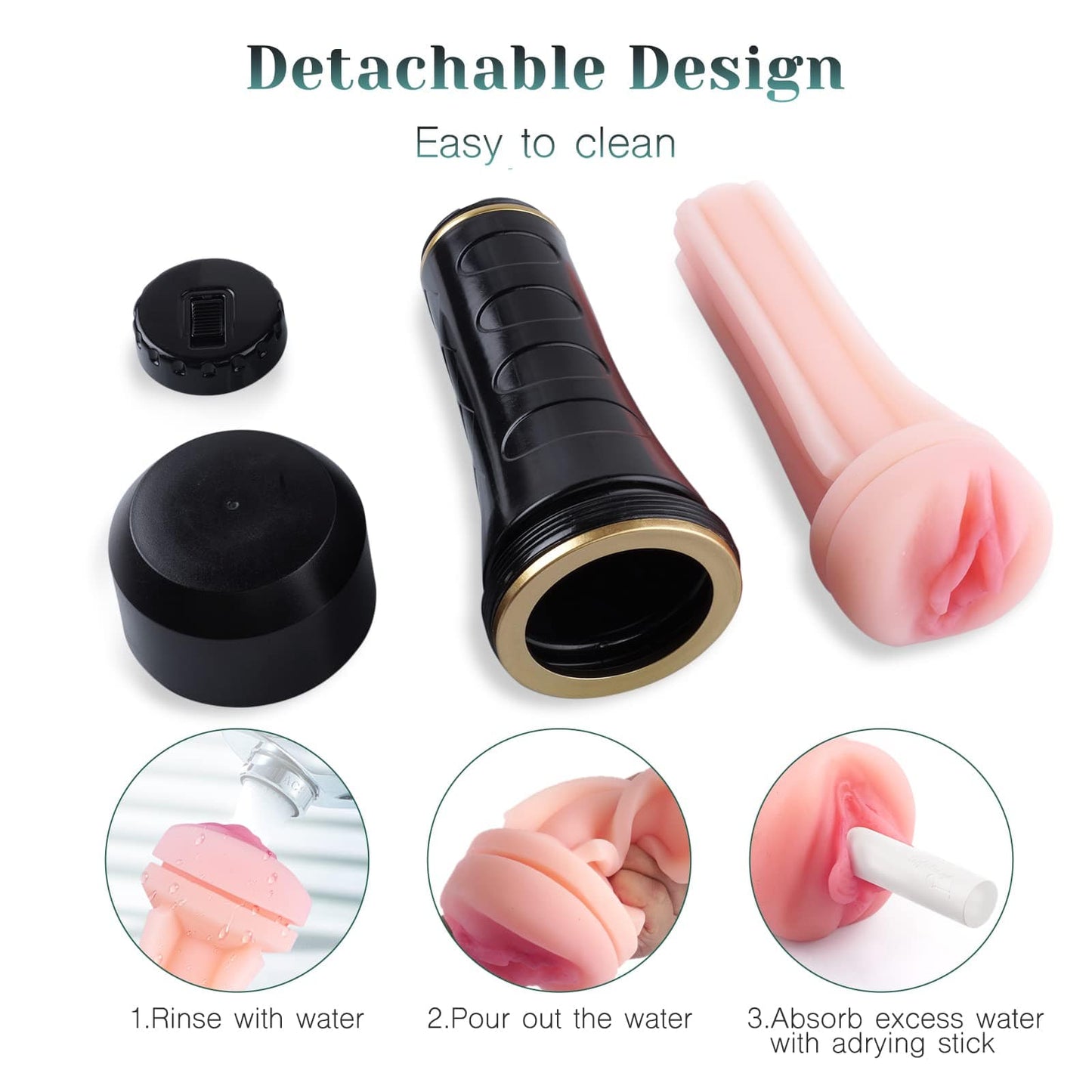 Male Masturbators Cup Realistic Textured Pocket Vagina Pussy