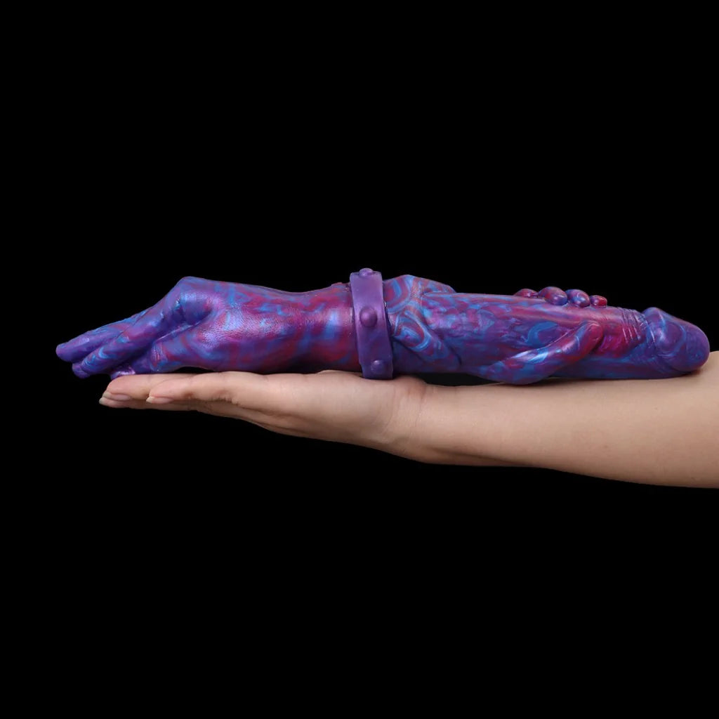Doppelköpfiger Drachen-Dildo – 33 cm, Hand- & Penis-Enden