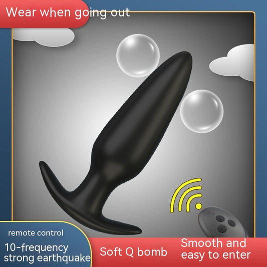 Liquid Silicone Anal Plug – 3 Sizes, Remote Control or Rechargeable, Black
