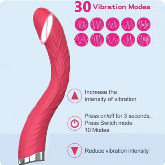 USB Rechargeable Silicone G-Spot Vibrator – Smooth Body-Safe, Discreet Packaging