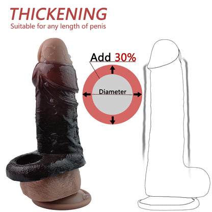 Male simulated penis hollow penis cover bold and lengthened