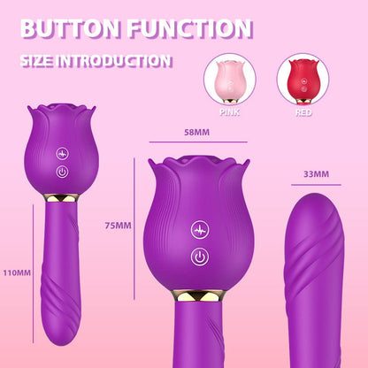 Rose Shaker Sucking Jump Egg – G-spot Vibrator for Women, Waterproof & Discreet Delivery