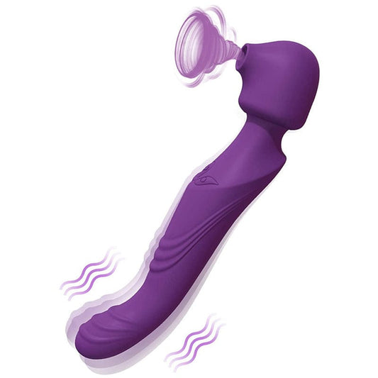 clitoral suction g-spot vibrator simultaneous dual-zone 10 modes 50db purple