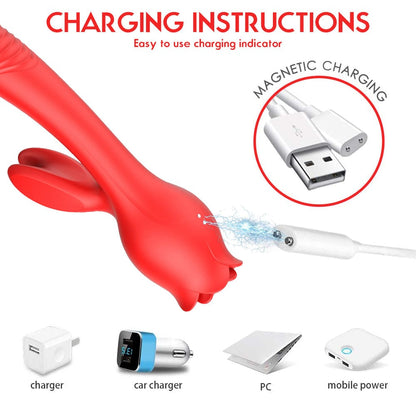 Rose Vibrator G Spot Clitoral Stimulator