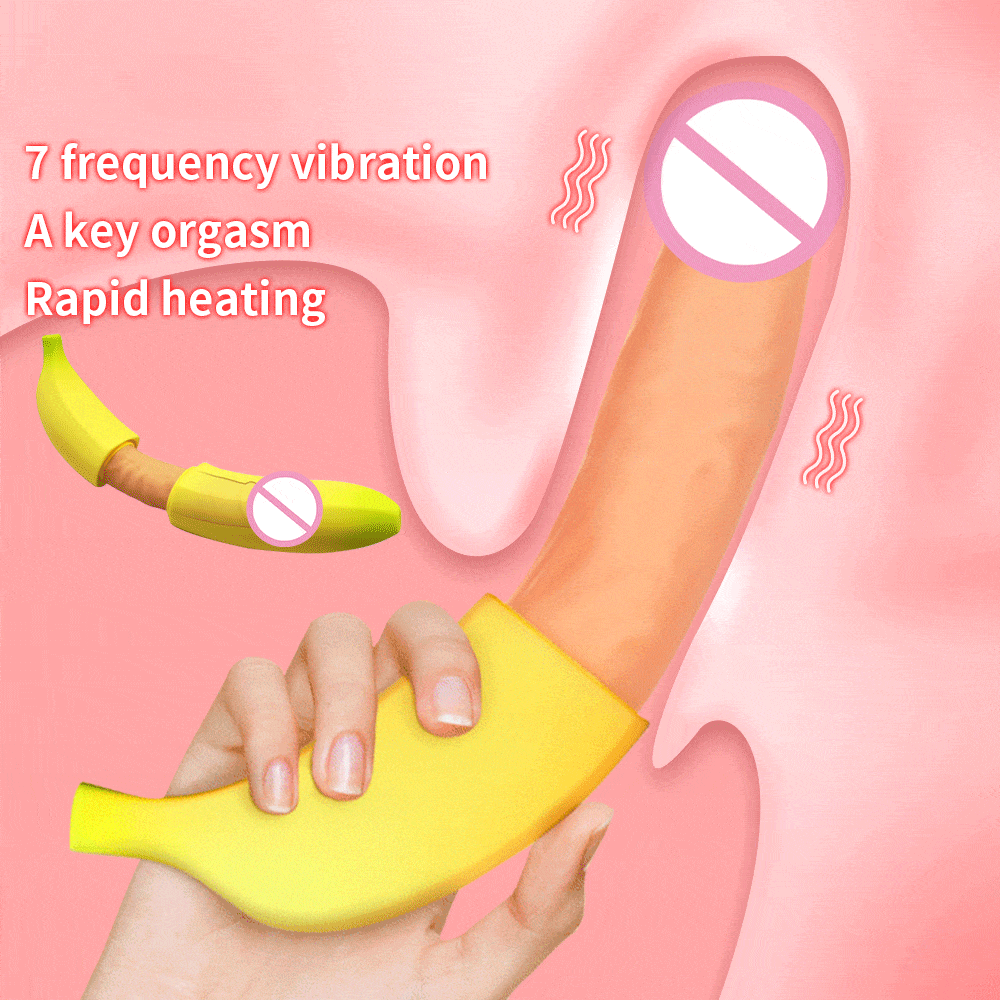 Realistic Banana Shape G-Spot Vibrator – Silicone, 7-Speed Vibration & Heating